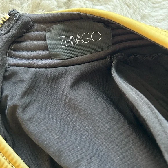 Zhivago Eye of Horus Gold Sequin Should Pads Dress Size 4 - Picture 8 of 11